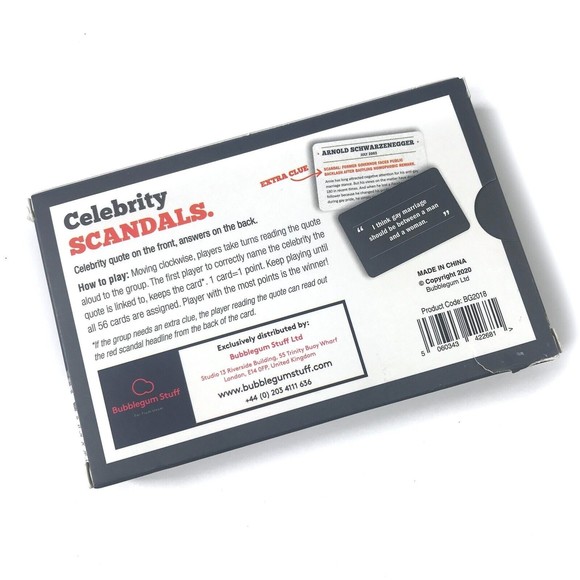 CELEBRITY SCANDALS CARD GAME Outrageous Showbiz Scandals - New in Original Box! - Picture 2 of 4